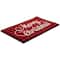 Red and Black Plaid "Merry Christmas" Natural Coir Christmas Outdoor Doormat 18" x 30"